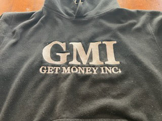 Dark Gray Hoodie w/ White Embroidered GMI