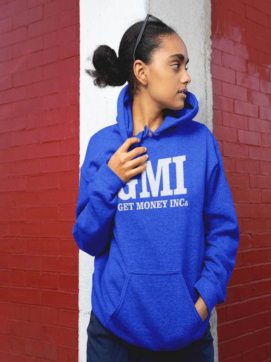 Royal Blue Hoodie with White GMI *screenprinted*